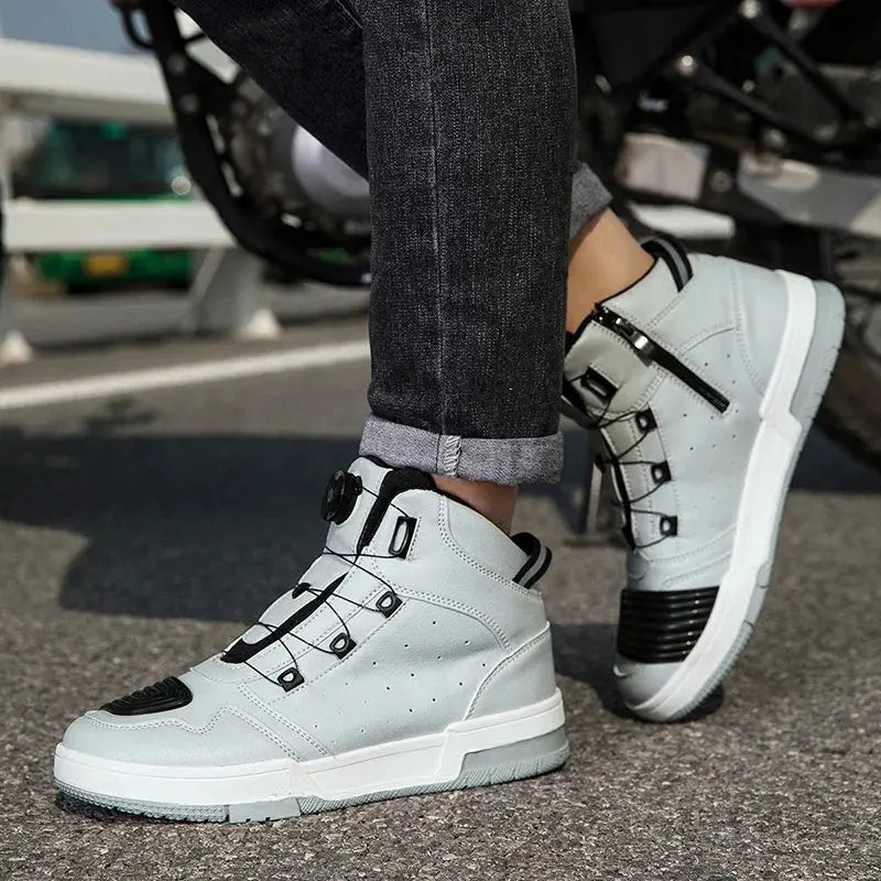 New Motorcycle Boots Men Women Knight Outdoor Riding Anti-slip Spring Sneakers Shoes Bicycle Mountain Racing Road Speed Summer NovaCart