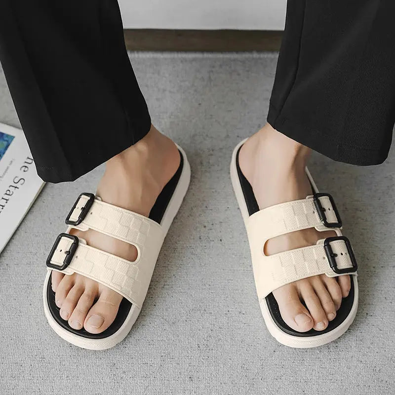 Summer beach slippers men's fashion comfortable breathable sandals ultra-light indoor and outdoor men's slippers plus size 46 47 NovaCart