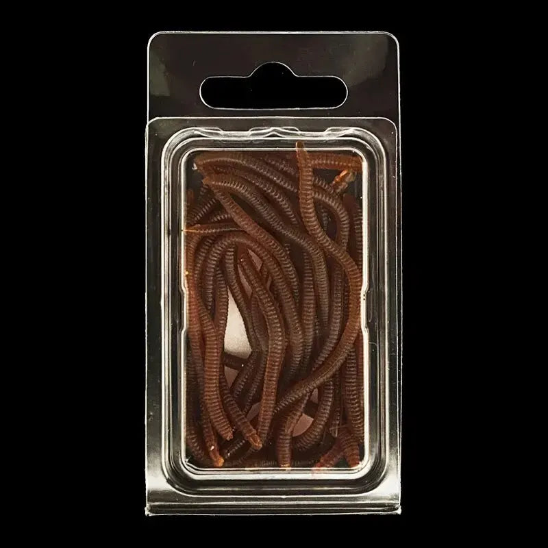 BURLE Lifelike Fishy Smell Red Soft Lures Simulation Earthworm Red Worms Artificial Fishing Lures Pi-Mart