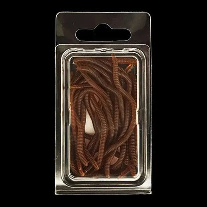 BURLE Lifelike Fishy Smell Red Soft Lures Simulation Earthworm Red Worms Artificial Fishing Lures Pi-Mart