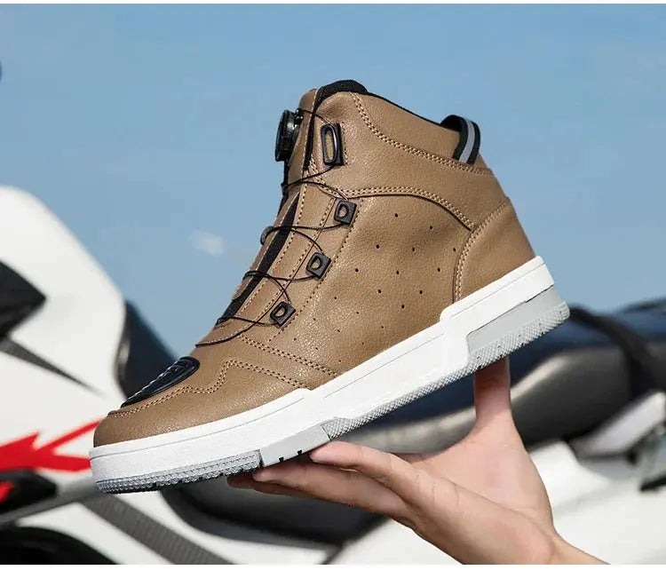 New Motorcycle Boots Men Women Knight Outdoor Riding Anti-slip Spring Sneakers Shoes Bicycle Mountain Racing Road Speed Summer NovaCart
