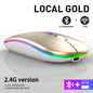 Rechargeable Bluetooth Wireless Mouse with 2.4GHz USB RGB 1600DPI Mouse for Computer Laptop Tablet PC Macbook Gaming Mouse Gamer Pi-Mart