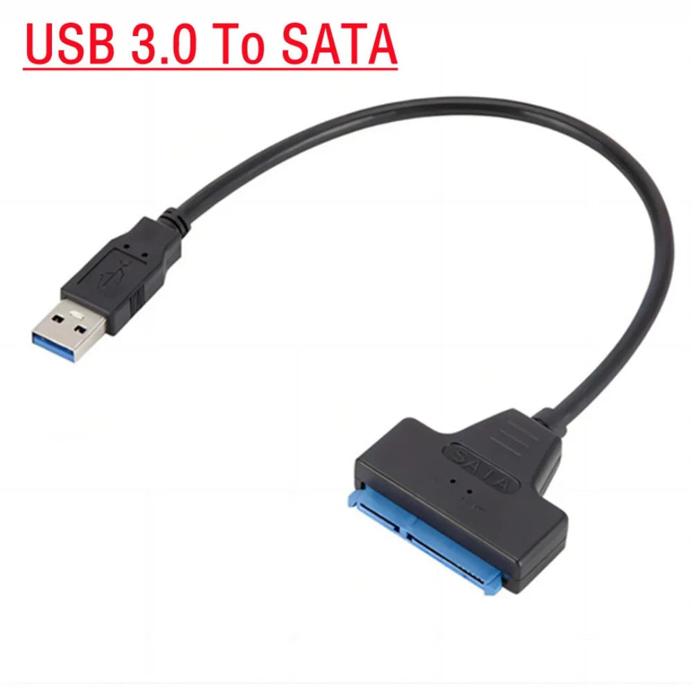 SATA to USB 3.0 / 2.0 Cable Up to 6 Gbps for 2.5 Inch External HDD SSD Hard Drive SATA 3 22 Pin Adapter USB 3.0 to Sata III Cord Pi-Mart