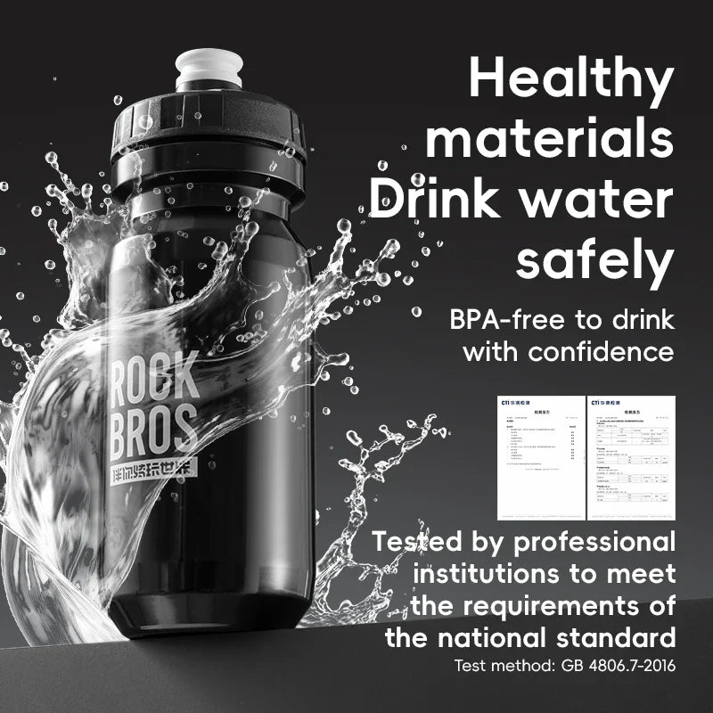 ROCKBROS Bicycle Water Bottle 600ML PP Sports Cup Cycling Kettle Outdoor Camping Hiking Squeeze Bike Cup Pi-Mart