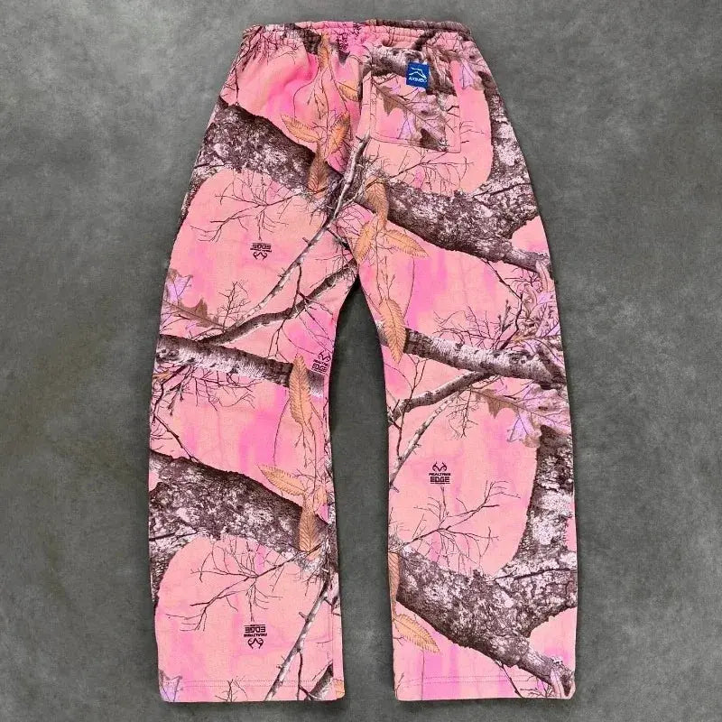 Y2K Retro SweatPants Camouflage Pattern Print Streetwear Men harajuku Street Hip Hop Unisex Oversized Casual Camo Baggy Trousers NovaCart