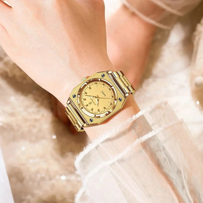 POEDAGAR Luxury Elegant Square Ladies Watch Waterproof Luminous Watch for Woman Stainless Steel Quartz Women's Watches Reloj+box NovaCart