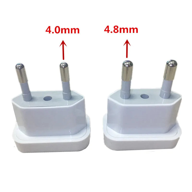 1pcs 4.8/4.0mm Power Plug Adapter US To EU Europe Plug Power Converter Travel Charge Adapter US to EU Adapter Electrical Socket Pi-Mart