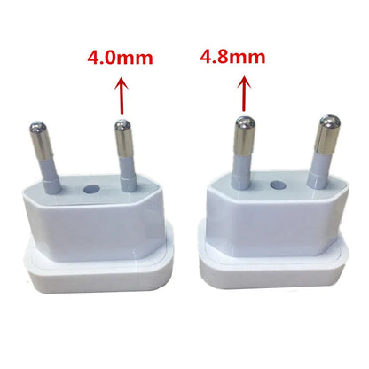 1pcs 4.8/4.0mm Power Plug Adapter US To EU Europe Plug Power Converter Travel Charge Adapter US to EU Adapter Electrical Socket Pi-Mart