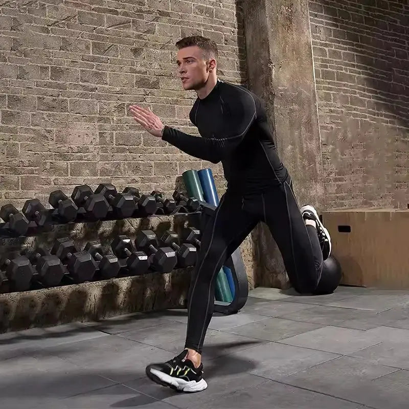 Men Compression Long Sleeve T Shirt Sportswear Male Skinny Tshirt Elastic Track Tracksuit Clothing Gyms Fitness T-shirt For Men NovaCart