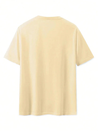 Men's Summer 100% Cotton Fashionable Casual Loose Large Size FAITH HOPE LOVE Printed Sports Round Neck Short Sleeve T-shirt Top NovaCart