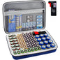 Battery Organizer Case With Tester Holds 150+ AA AAA 9V C D Lithium Button Batteries Hard Shell For Home Garage Batteries Pi-Mart
