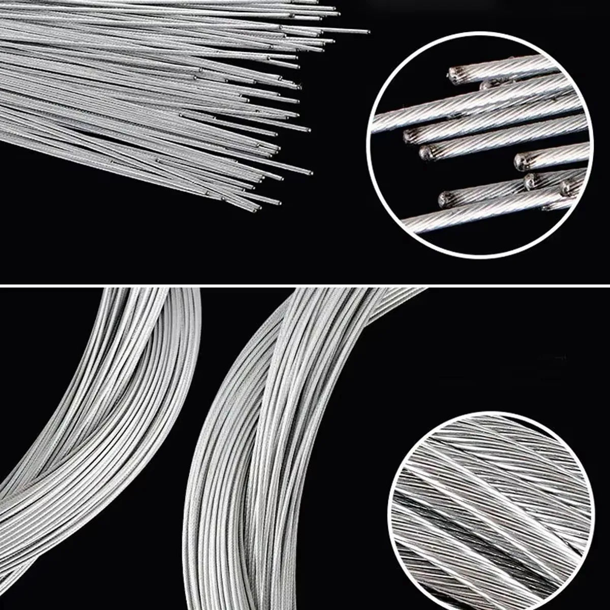 1/5/10PCS 2M MTB Bicycle Brake Line Bicycle Speed Line Fixed Gear Shifter Gear Brake Cable Set Core Inner Wire for MTB Road Bike Pi-Mart