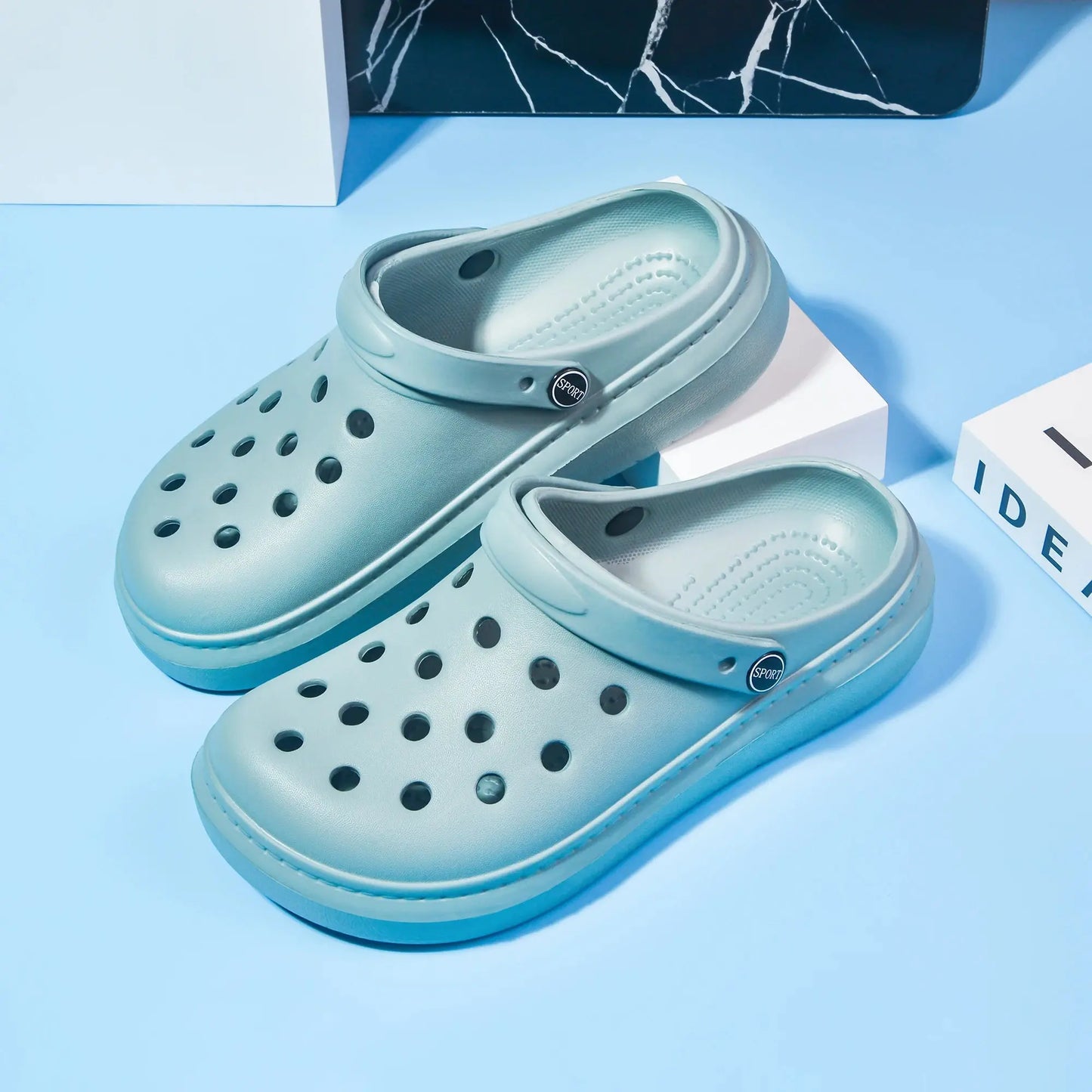 Beach Shoes Men's Summer Ligtweight EVA Trend Home Sandals Clogs Shoes Men Baotou Slippers Outdoor Students Comfortable Sandals NovaCart