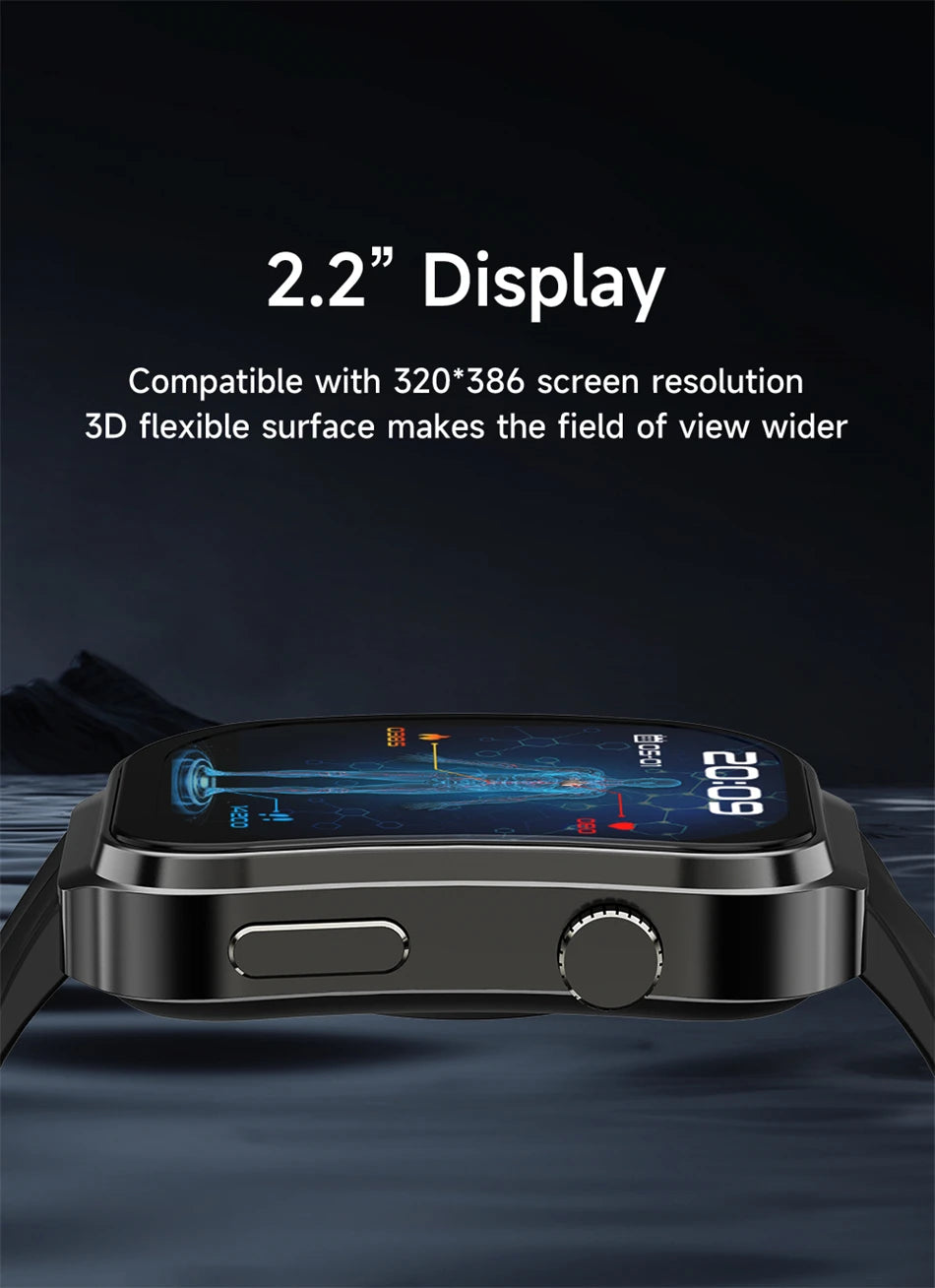 LIGE New Blood Lipid Uric Acid Analysis Health Smart Watch For Men Women Blood Pressure Blood Oxygen Clock Call Smart Watch 2026 NovaCart