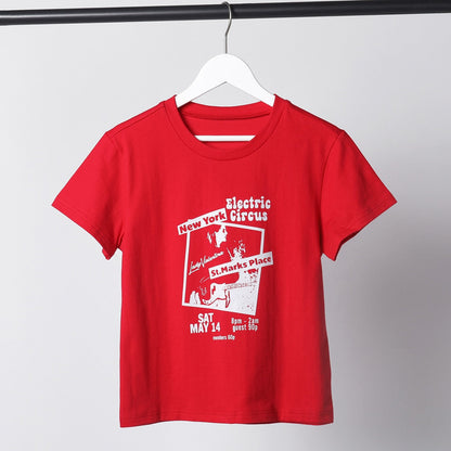 Guitar Crop Top Women Summer Round Neck Short Sleeve Cotton T Shirt Casual Streetwear Tshirt