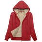 Sherpa-Lined Fleece Zip-Up Hoodie Jacket Women FitiqueFit