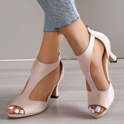 Leather High Heels Shoes FitiqueFit