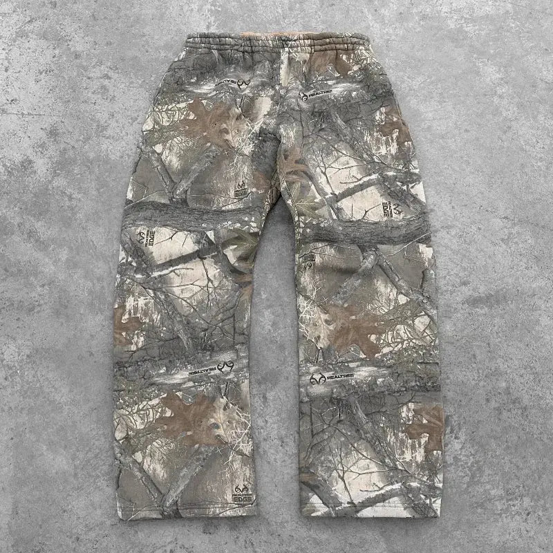 Y2K Retro SweatPants Camouflage Pattern Print Streetwear Men harajuku Street Hip Hop Unisex Oversized Casual Camo Baggy Trousers NovaCart