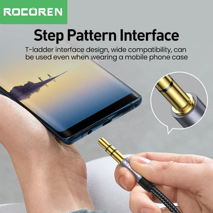 Rocoren Audio Cable 3.5 mm Jack Male to Male Aux Cable For Phone Headphone Car MP3 Speaker Computer 3.5mm Jack Aux Wire Cord 5M Pi-Mart