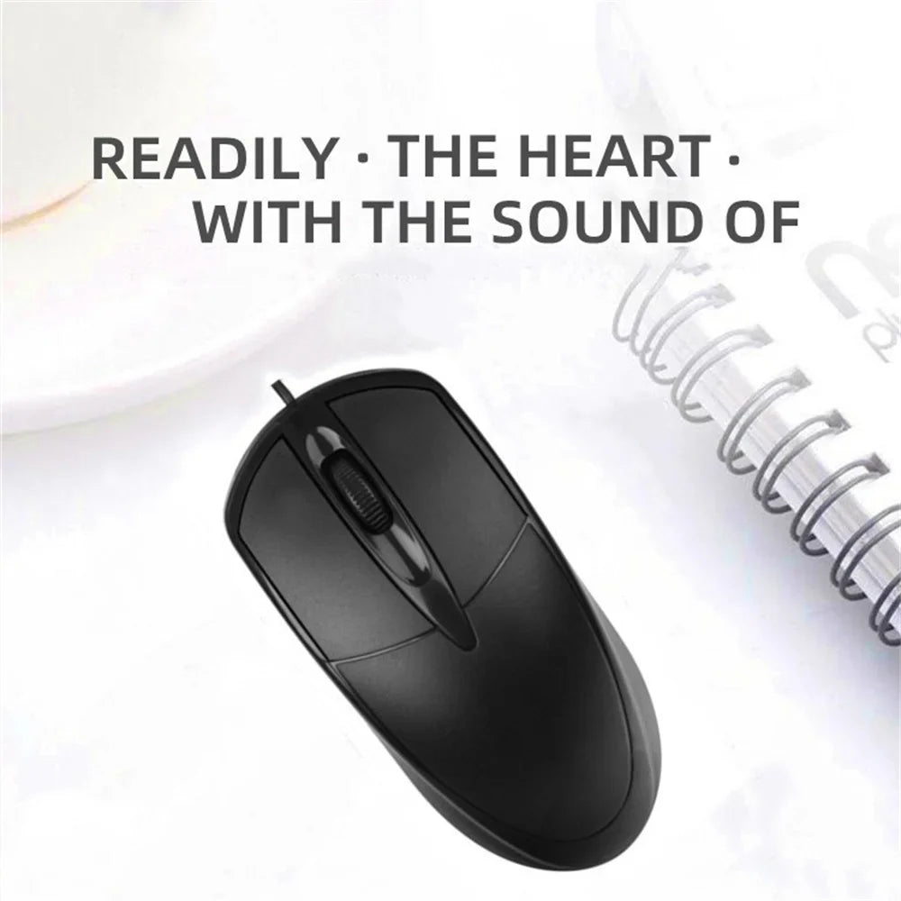 Optical USB Wired Computer Mouse for Gamers PC Laptop Office Home Versatile Use Mice with Ergonomic Design for Comfort Pi-Mart