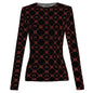 Woman Clothes Korean Moon Print Long Sleeve T-Shirt Fashion Casual Layered Sun Protection Top Ice Silk Basic Tee Spring Autumn NovaCart