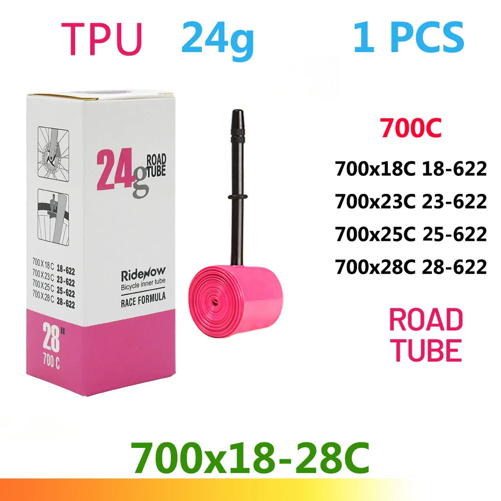 RideNow TPU Bike Inner Tube 700C 700x18 23 25 28 32 35 37 40 47C Road Bicycle Tire MTB Bike Camera 29x1.5 1.75 1.9 pneu aro Pi-Mart