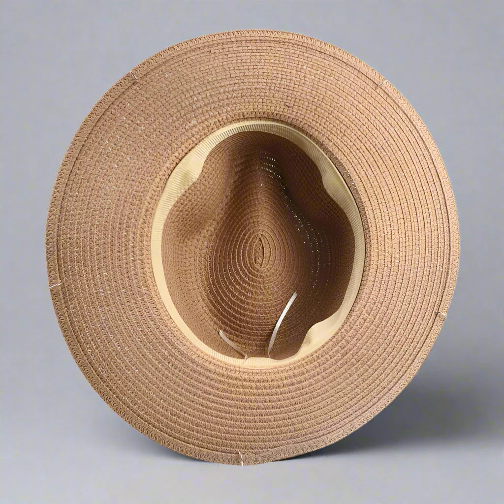 Unisex Metal Letter Straw Panama Hat FitiqueFit
