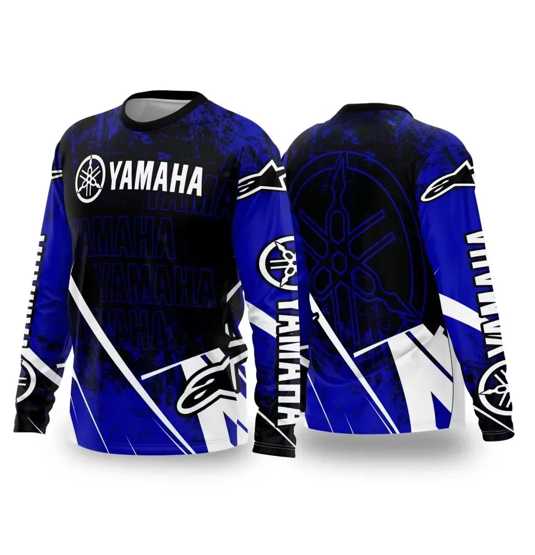 Summer YAMAHA Men Women Motorcycle Riding Suit Loose Breathable Quick Drying Off-Road Racing Suit Long Sleeved Sports T-Shirt NovaCart