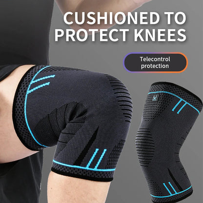 1 Pc Elastic Breathable Compression Knee Support Sleeve for Basketball Running Cycling Pi-Mart