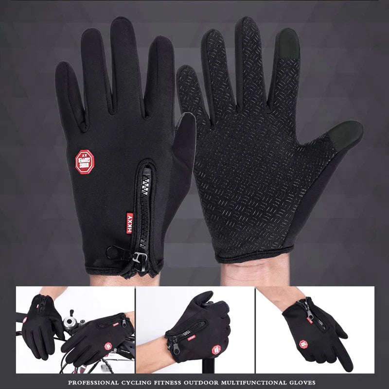 Winter Men's And Women's Warm Gloves, Waterproof And Skin Friendly Touch Screen, Suitable For Cycling And Skiing Pi-Mart