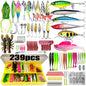 Fishing 83/133/193/239/409pcs Fishing Lure Kit For Trout/Pike/Bass Multi-Lure Fishing Set Layered Tackle Pro Gear Tackle Box Pi-Mart