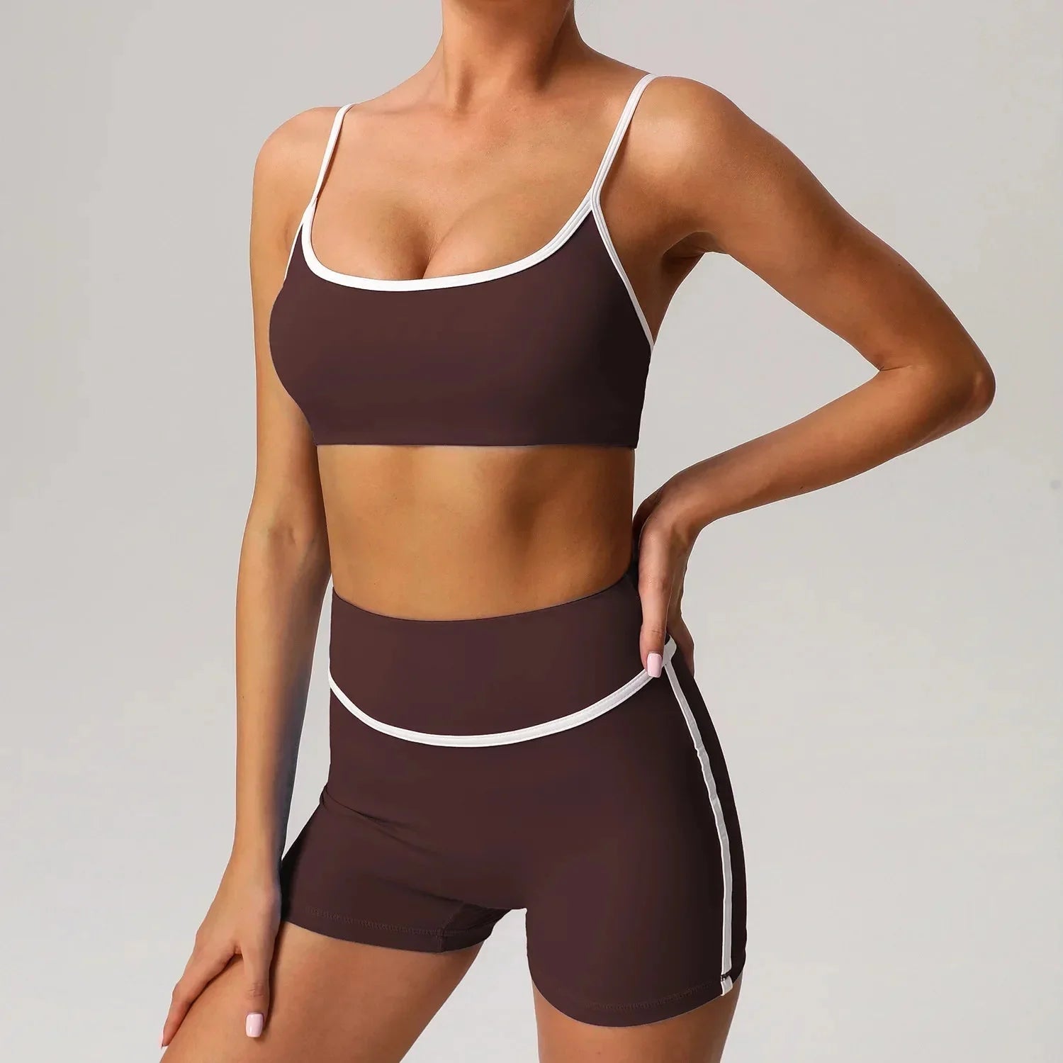 🖤 Seamless Yoga Set – High Waist, Hip-Lifting FitiqueFit