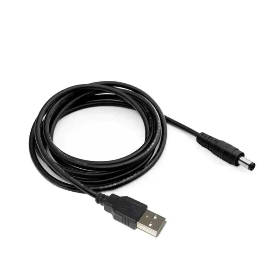 Universal Power Cable USB to DC 5.5 * 2.1mm Jack 5V Charging Cord with 8 Selectable Connector Tips for CCTV Cameras TV Box Pi-Mart