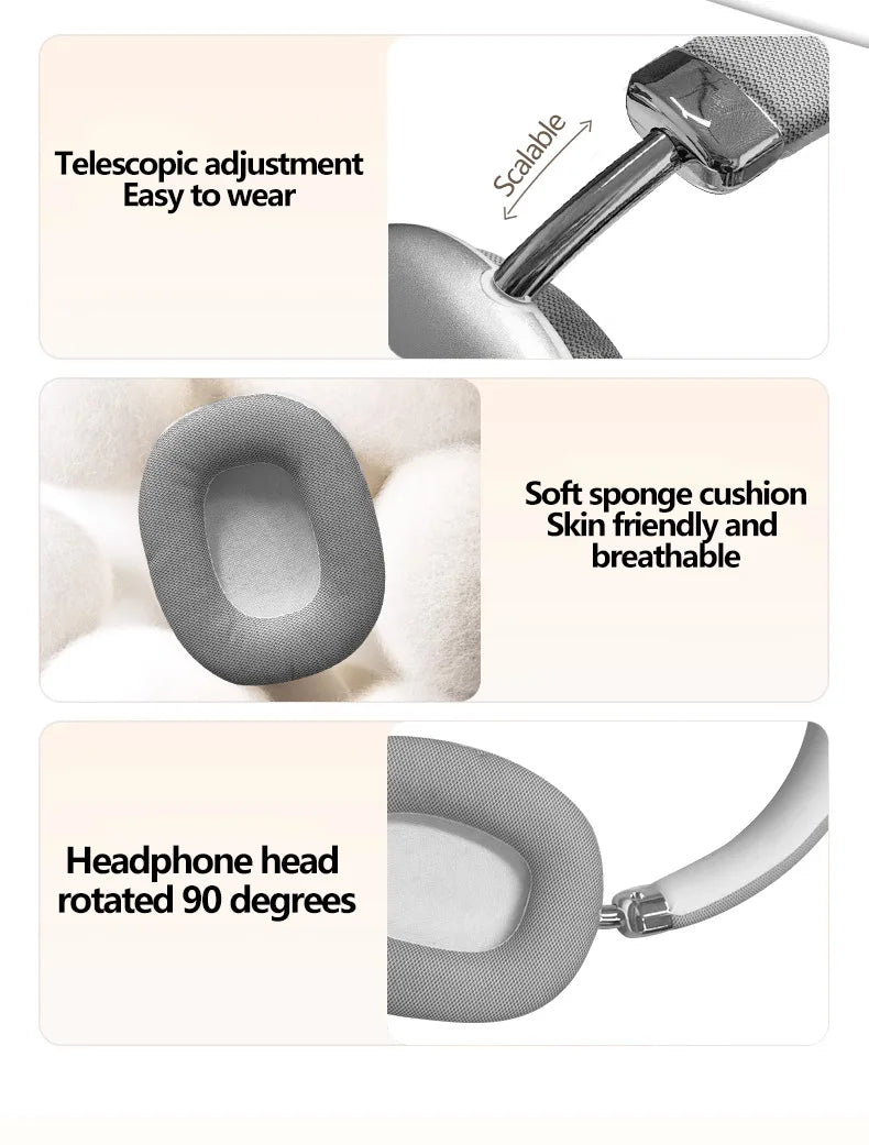 2024 Air Max Bluetooth 5.3 Earphone Over ear Headphone Wireless Headset Pods Pro Max Headphone for Apple Iphone tws dluetooth NovaCart