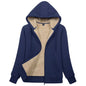 Sherpa-Lined Fleece Zip-Up Hoodie Jacket Women FitiqueFit