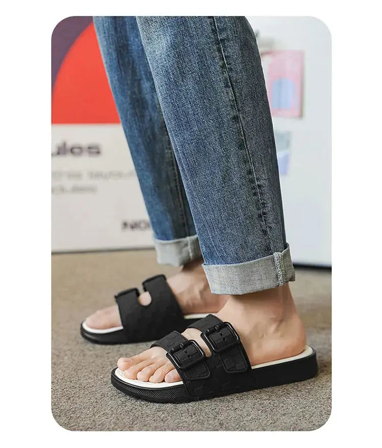 Summer beach slippers men's fashion comfortable breathable sandals ultra-light indoor and outdoor men's slippers plus size 46 47 NovaCart