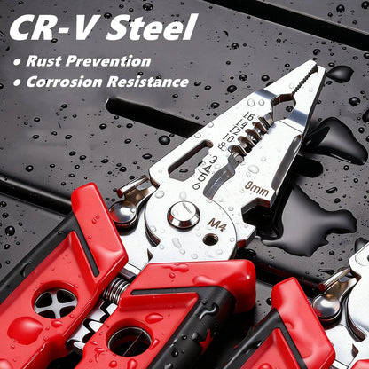 18 in 1 Electrician Pliers Multifunctional Wire Stripper Crimper Pliers Crimping Cutting Professional Electrician Tool Pi-Mart