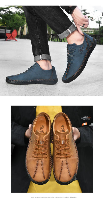 Hot Sale Comfortable Men's Casual Shoes Loafers Large Size Sneakers Quality PU Leather Handmade Shoes Men Flats Moccasins Shoes NovaCart