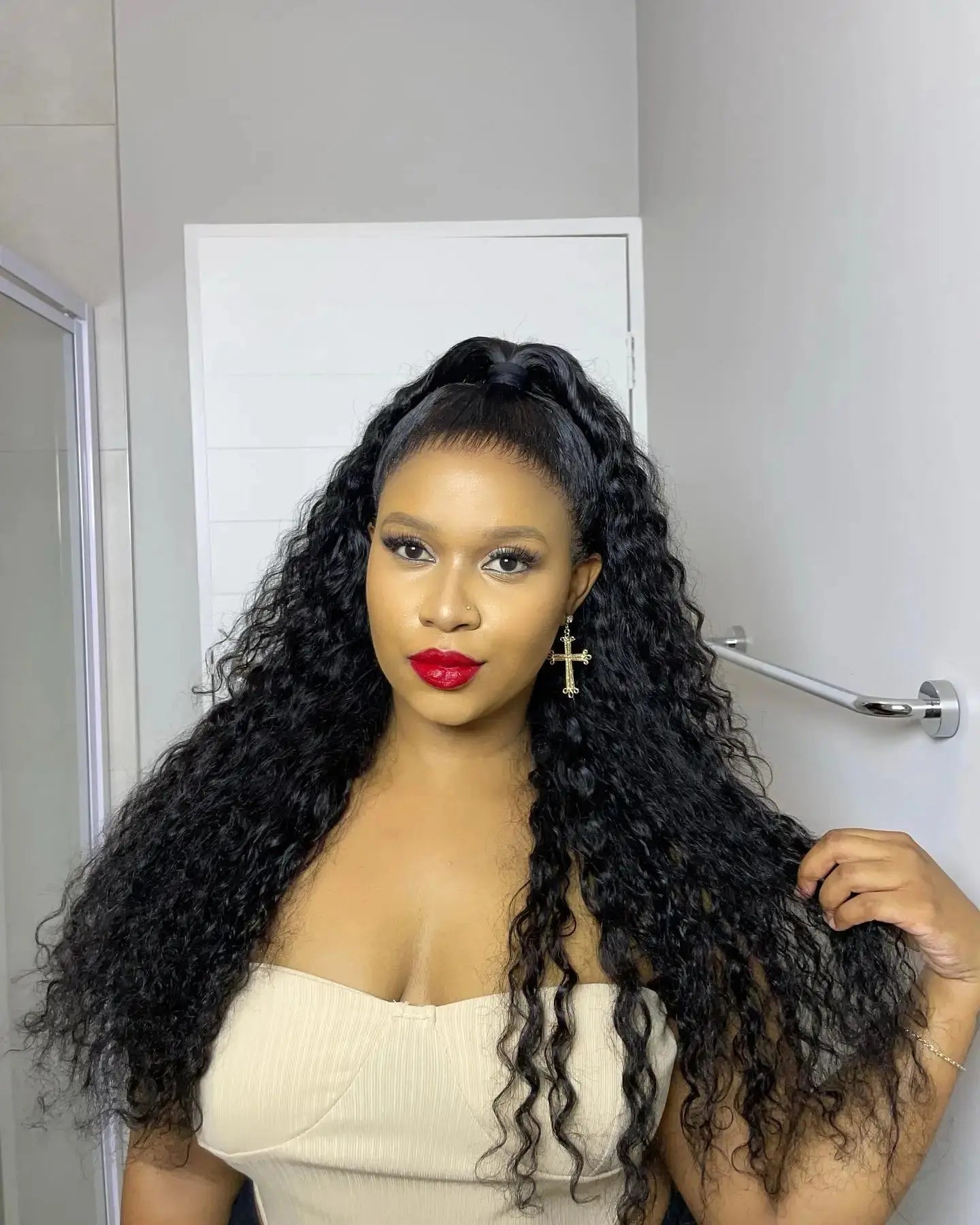40 50 Inch HD 13x6 Deep Wave Lace Frontal Wigs Brazilian 13x4 Water Wave Curly Lace Front Human Hair Wigs For Women 300 Density NovaCart