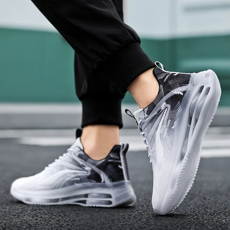 Men's Fashionable Basketball Shoes, with Air Cushioning, Comfortable and Non-Slip, Breathable and Shock-Absorbing, Suitable for Men's Outdoor Activities NovaCart