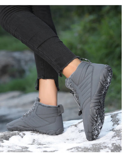 Snow Boots Men Winter Shoes Barefoot Ankle Boots 36-46 Couple Snow Shoes Outdoor Hiking Shoes Fur Warm Plush Boots NovaCart