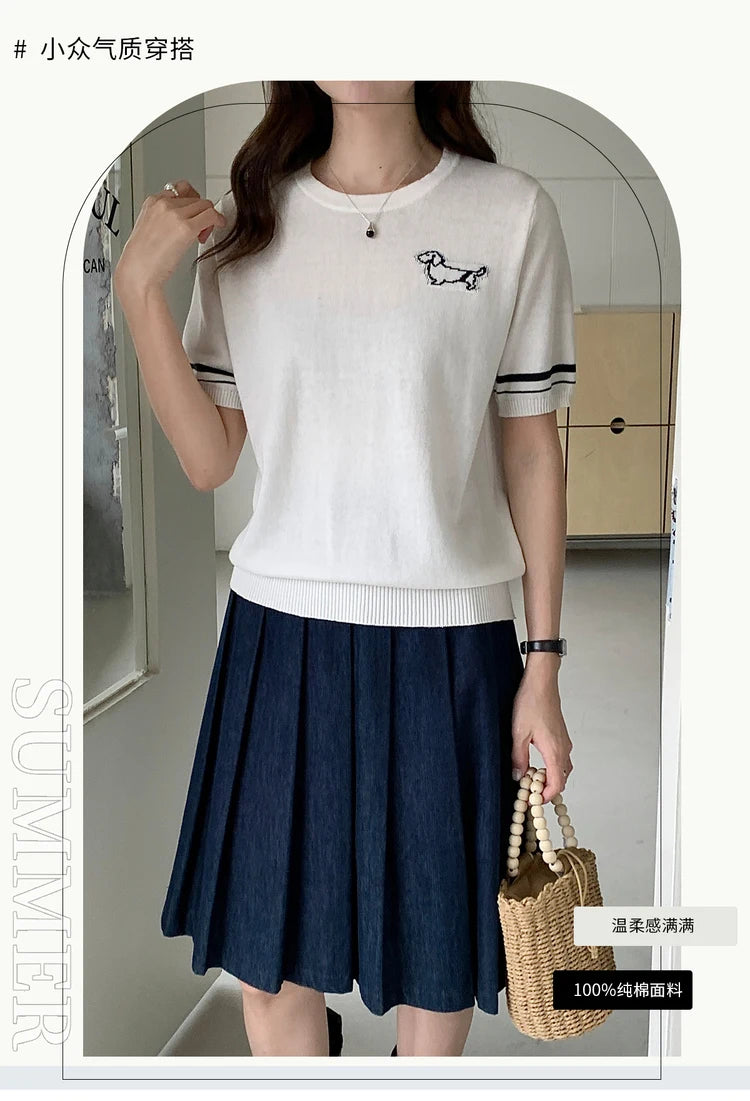 Summer Women's T-shirt 100% Cotton Short Half Sleeve O neck Clothes Solid Casual Pullover Basic Female Top NovaCart