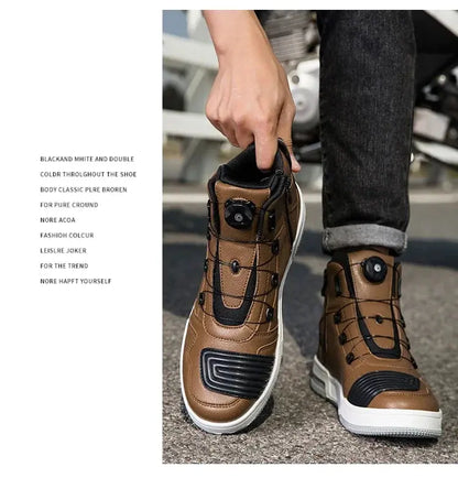 New Motorcycle Boots Men Women Knight Outdoor Riding Anti-slip Spring Sneakers Shoes Bicycle Mountain Racing Road Speed Summer NovaCart