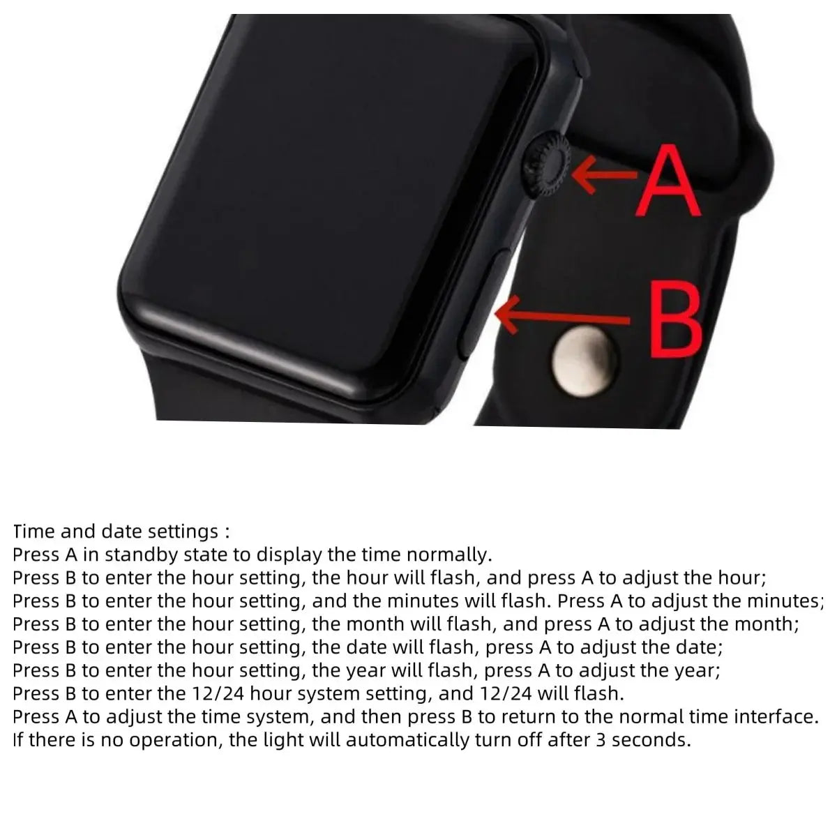 Simple Digital Watch for Men Women Fashion Sport LED Electronic Watch Black Silicone Wristband Casual Mens Watch Reloj Hombre NovaCart