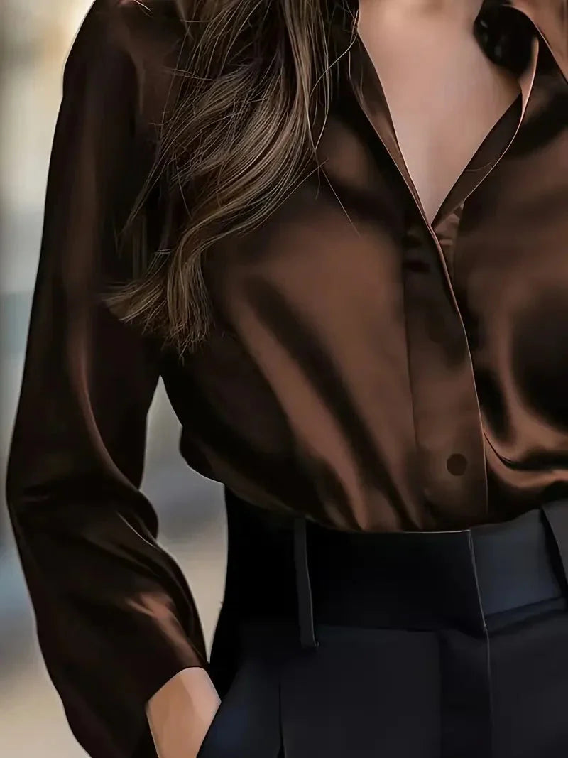 Women’s Spring-Autumn Lapel Button Shirt FitiqueFit