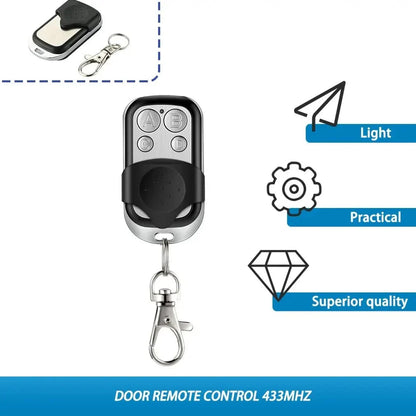 1PCS 433MHZ 4 Buttons Clone Fixed Learning Rolling Code Universal Garage Door Opener Remote Control Duplicator Garage Pi-Mart