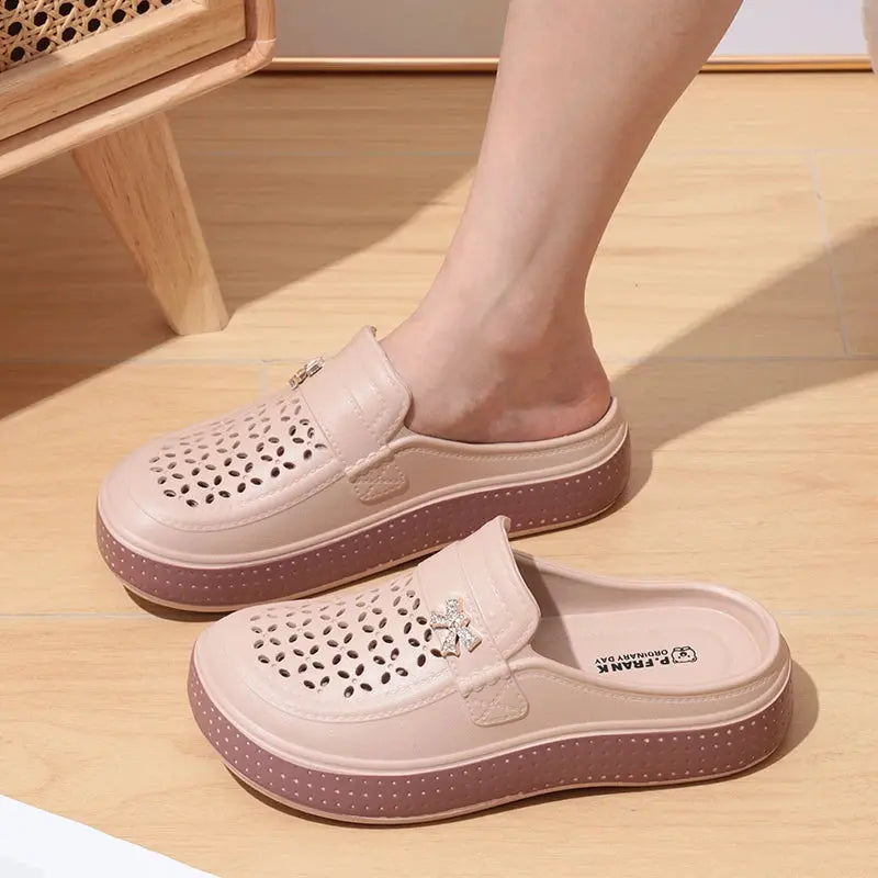 Eyriphy Size: 36-37 to 40-41 Women's Cave Shoes New Flat Slippers Beach Slippers Thick Soles Clogs Casual Slippers for Women Men NovaCart