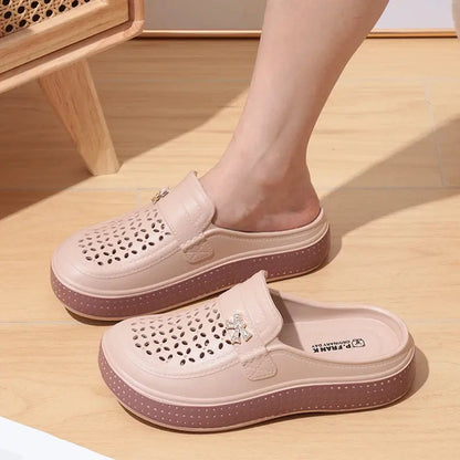 Eyriphy Size: 36-37 to 40-41 Women's Cave Shoes New Flat Slippers Beach Slippers Thick Soles Clogs Casual Slippers for Women Men NovaCart