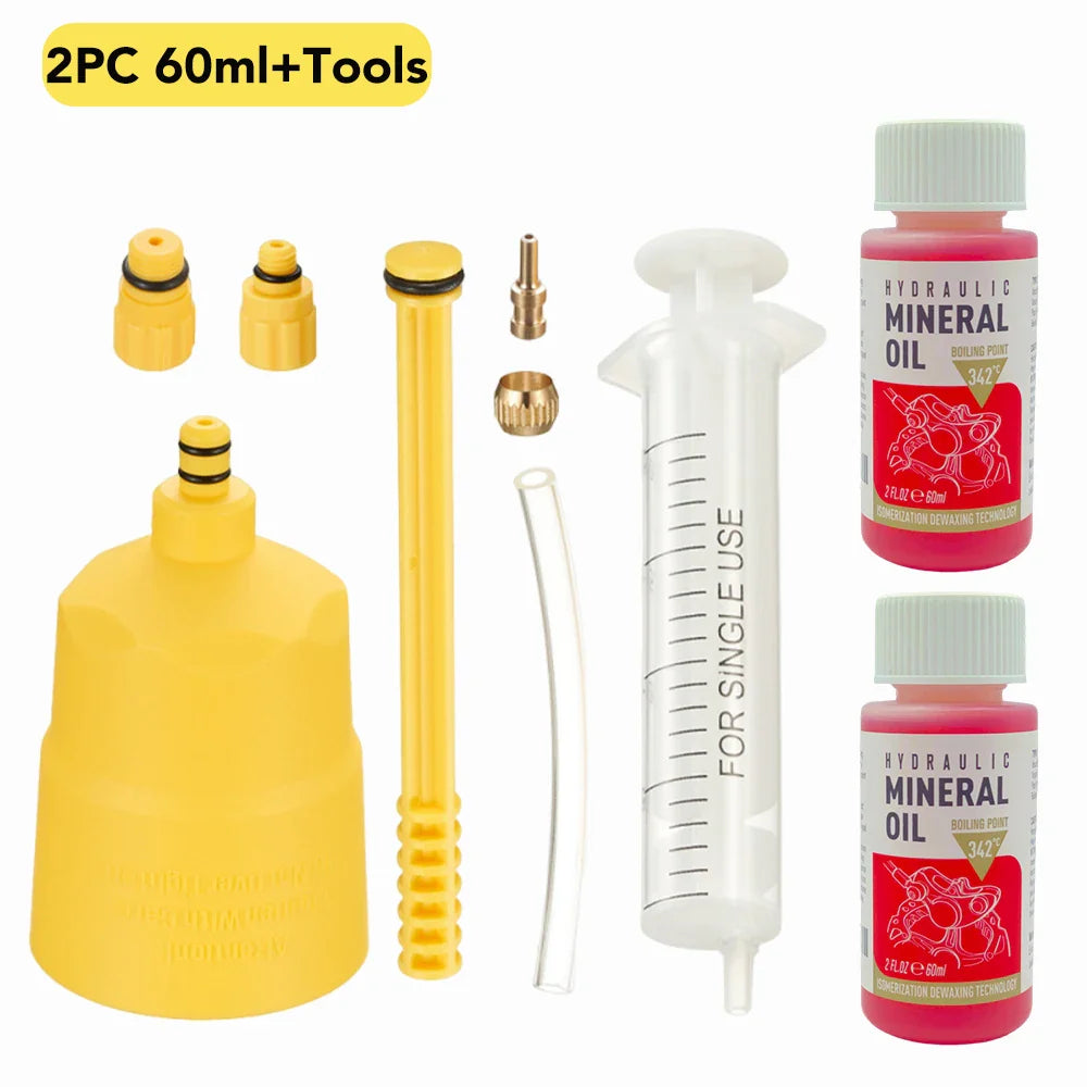Bicycle Brake Mineral Oil 60ML Bike Hydraulic Disc Brake Oil Bleed Kit For SHIMANO TEKTRO SRAM NUTT Series Brake Repair Tools Pi-Mart