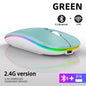 Rechargeable Bluetooth Wireless Mouse with 2.4GHz USB RGB 1600DPI Mouse for Computer Laptop Tablet PC Macbook Gaming Mouse Gamer Pi-Mart